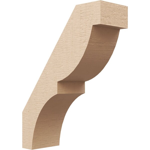 Ekena Millwork 5-inch W x 14-inch D x 18-inch H Valencia Rough Cedar Woodgrain TimberThane Knee Brace, Primed BRCUR05X14X18VALRCPR - main